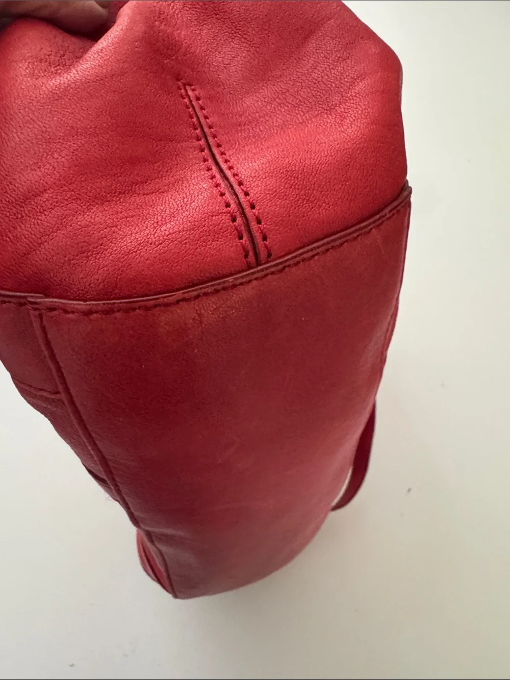 BOTKIER Charlotte Red Lambskin Leather Satchel Shoulder Bag Silver Hardware EUC